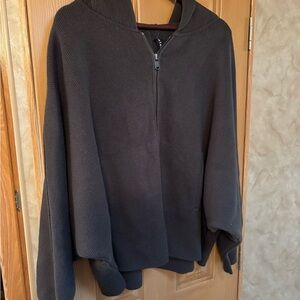 Athleta Dark Olive Green Dark Zip Up Sweater